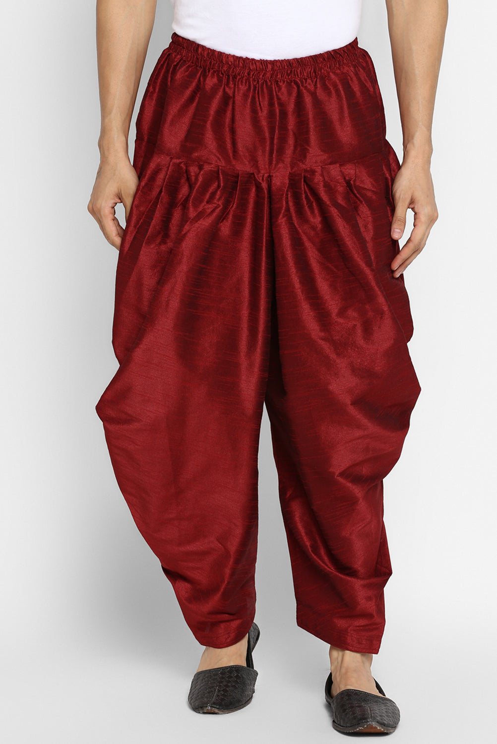 Mens Raw Silk Blend Pant Pajamas