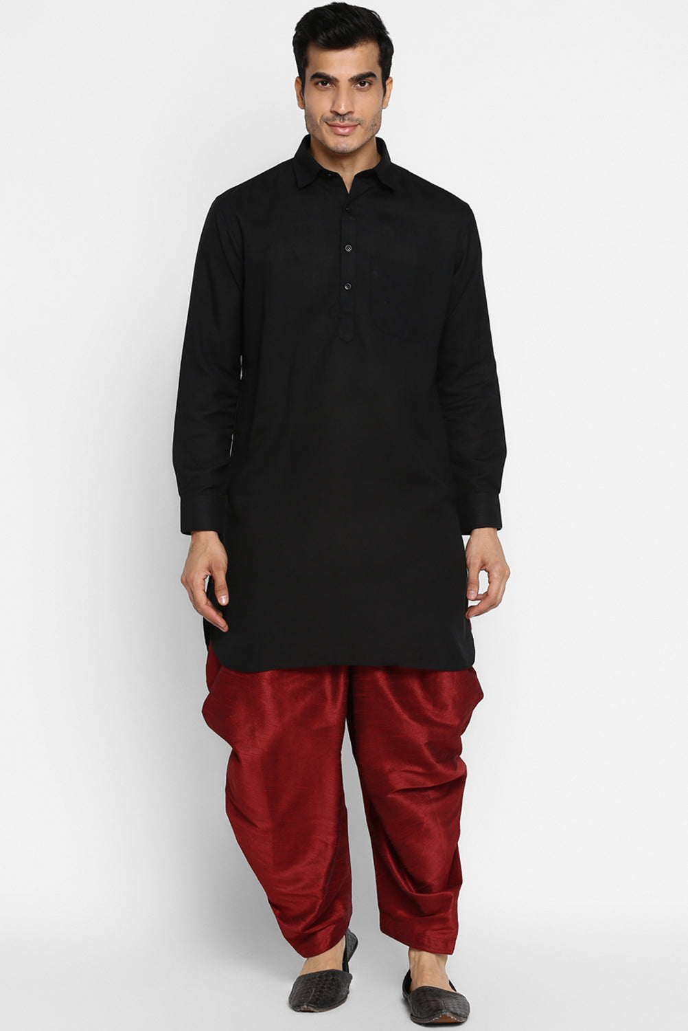 Mens Raw Silk Blend Pant Pajamas