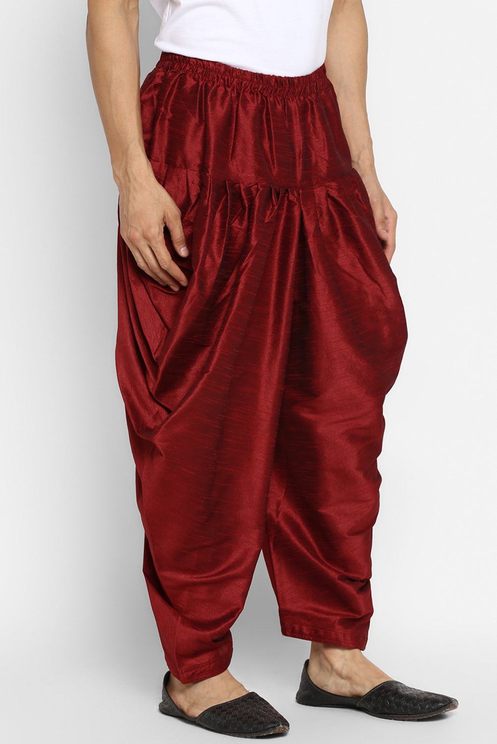 Mens Raw Silk Blend Pant Pajamas