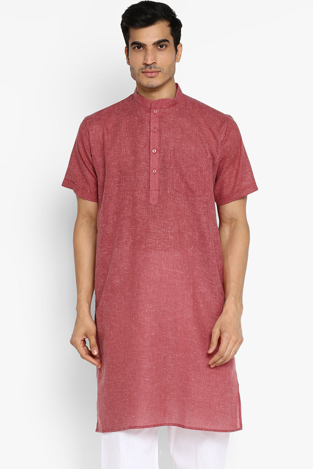 Mens Cotton Slub Kurta Pyjama Set