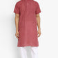 Mens Cotton Slub Kurta Pyjama Set