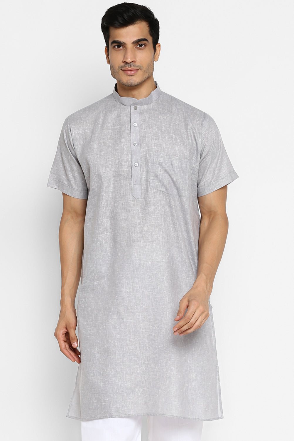 Mens Cotton Slub Kurta Pyjama Set