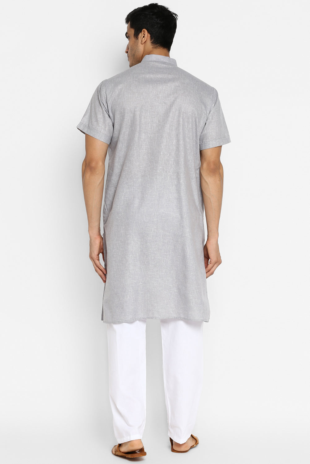 Mens Cotton Slub Kurta Pyjama Set