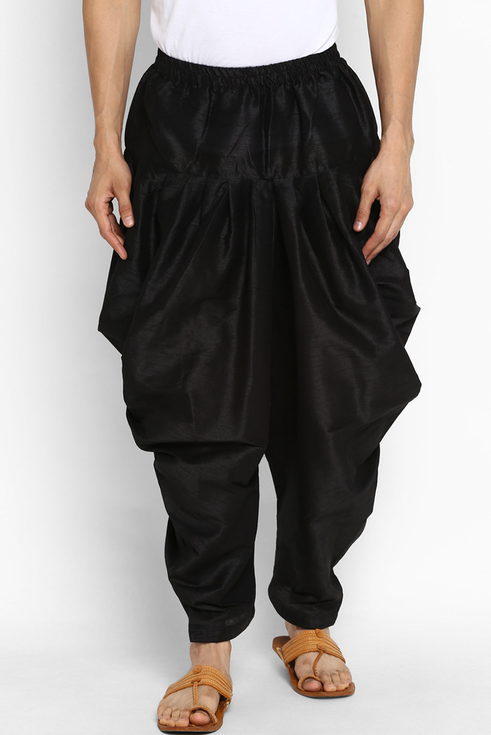 Mens Raw Silk Blend Pant Pajamas