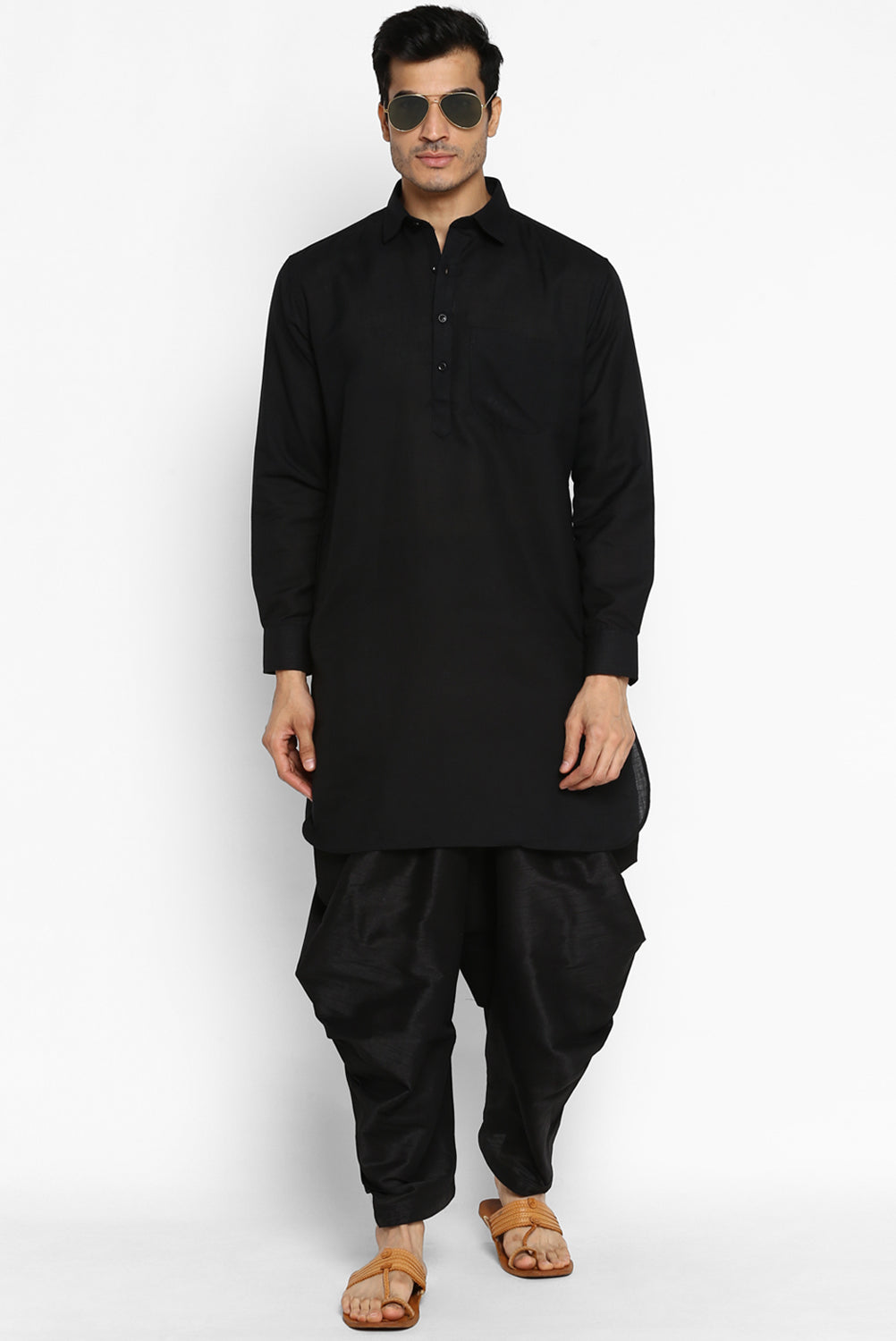 Mens Raw Silk Blend Pant Pajamas