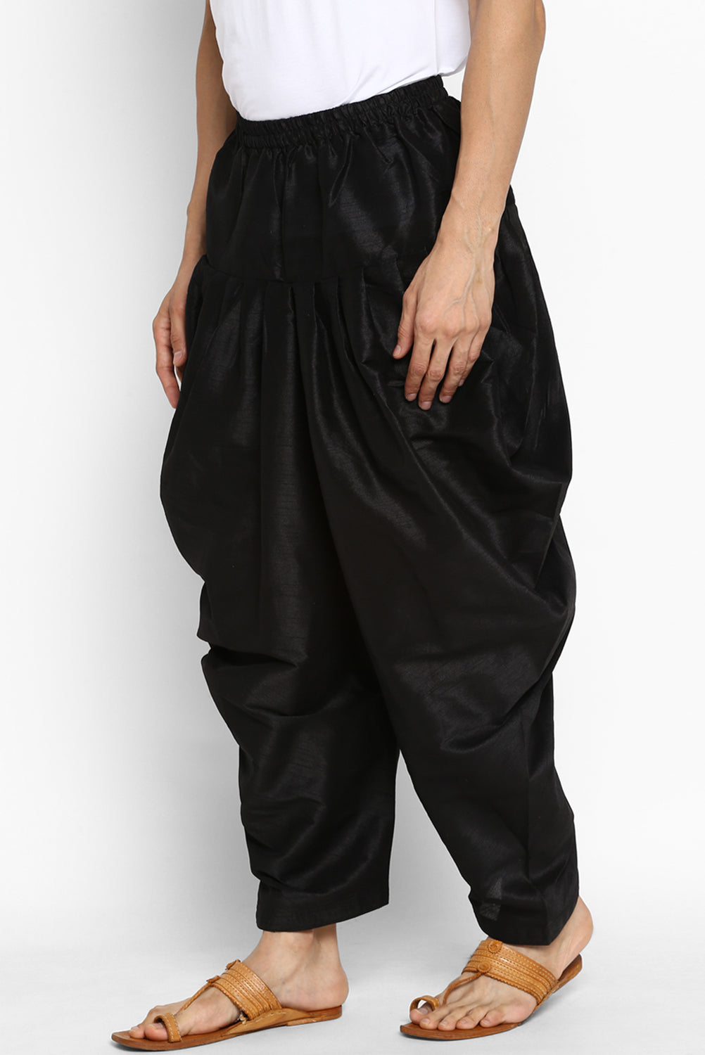 Mens Raw Silk Blend Pant Pajamas