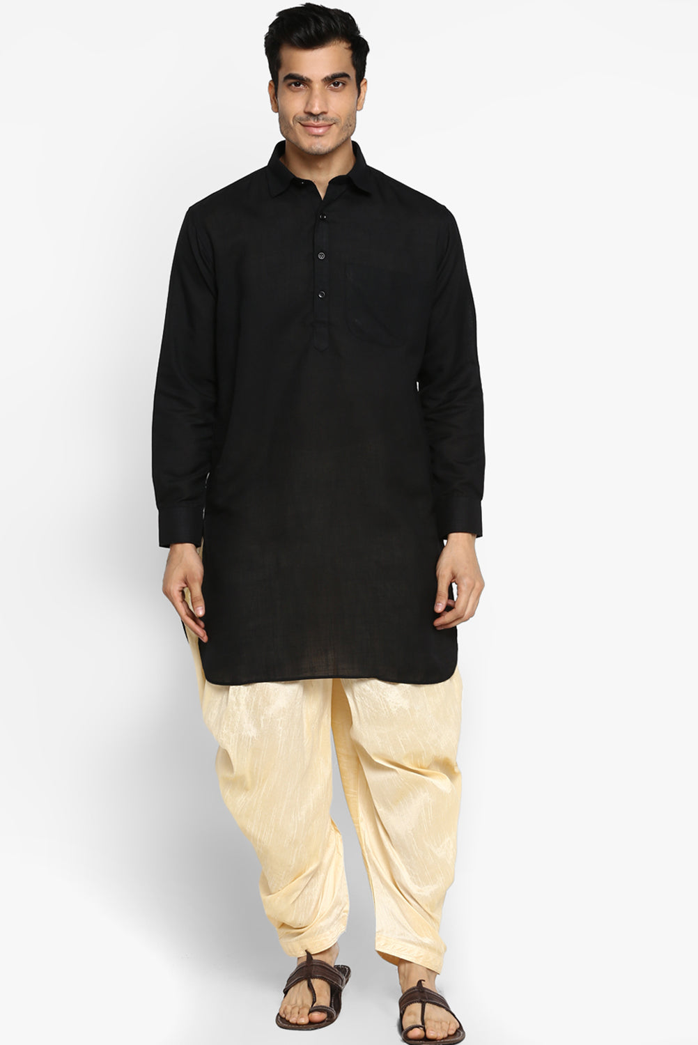 Mens Raw Silk Blend Pant Pajamas