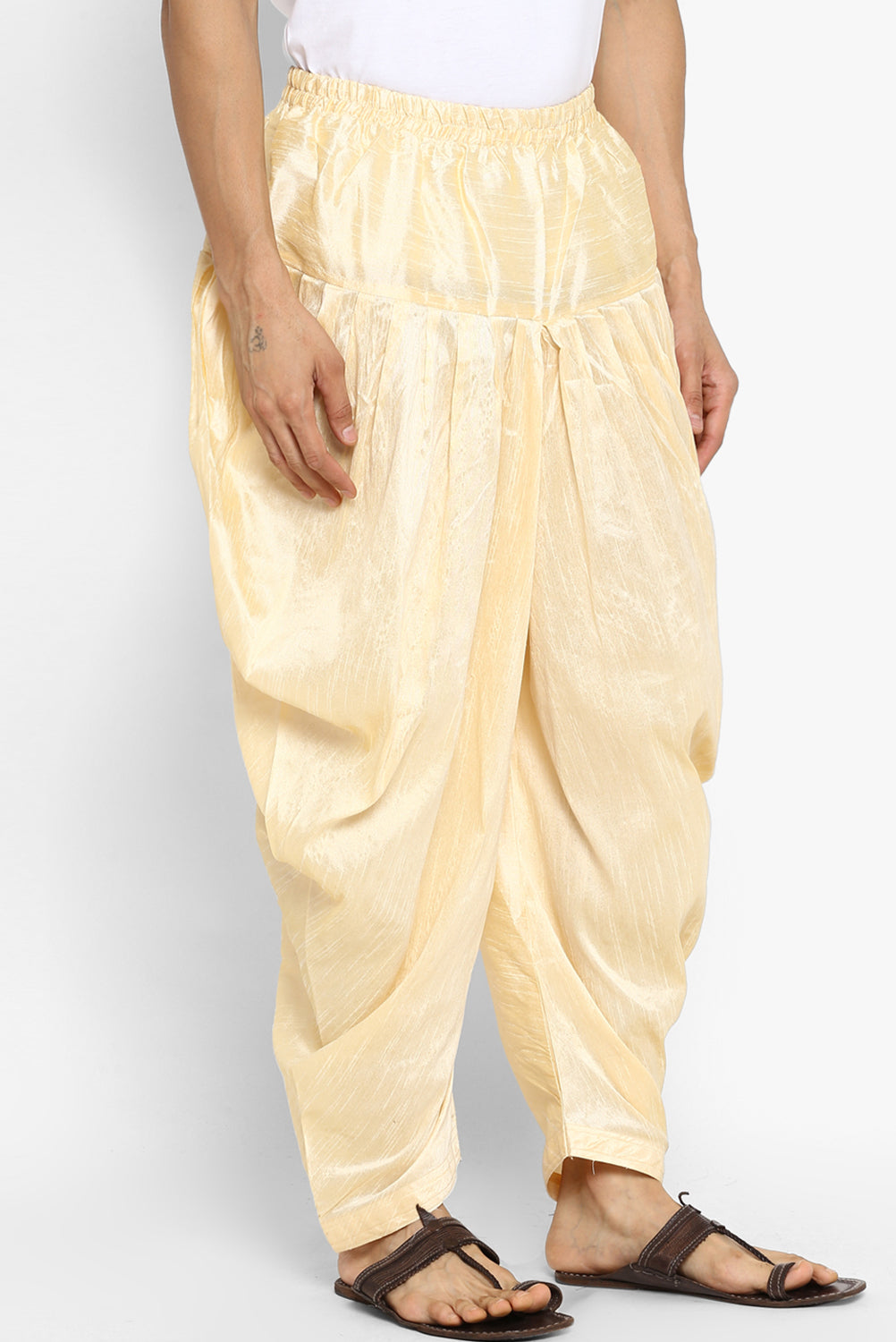 Mens Raw Silk Blend Pant Pajamas