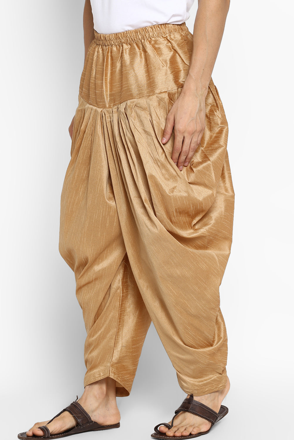 Mens Raw Silk Blend Pant Pajamas