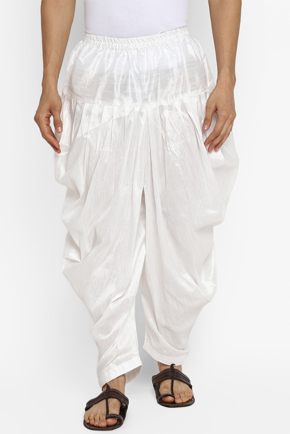 Mens Raw Silk Blend Pant Pajamas