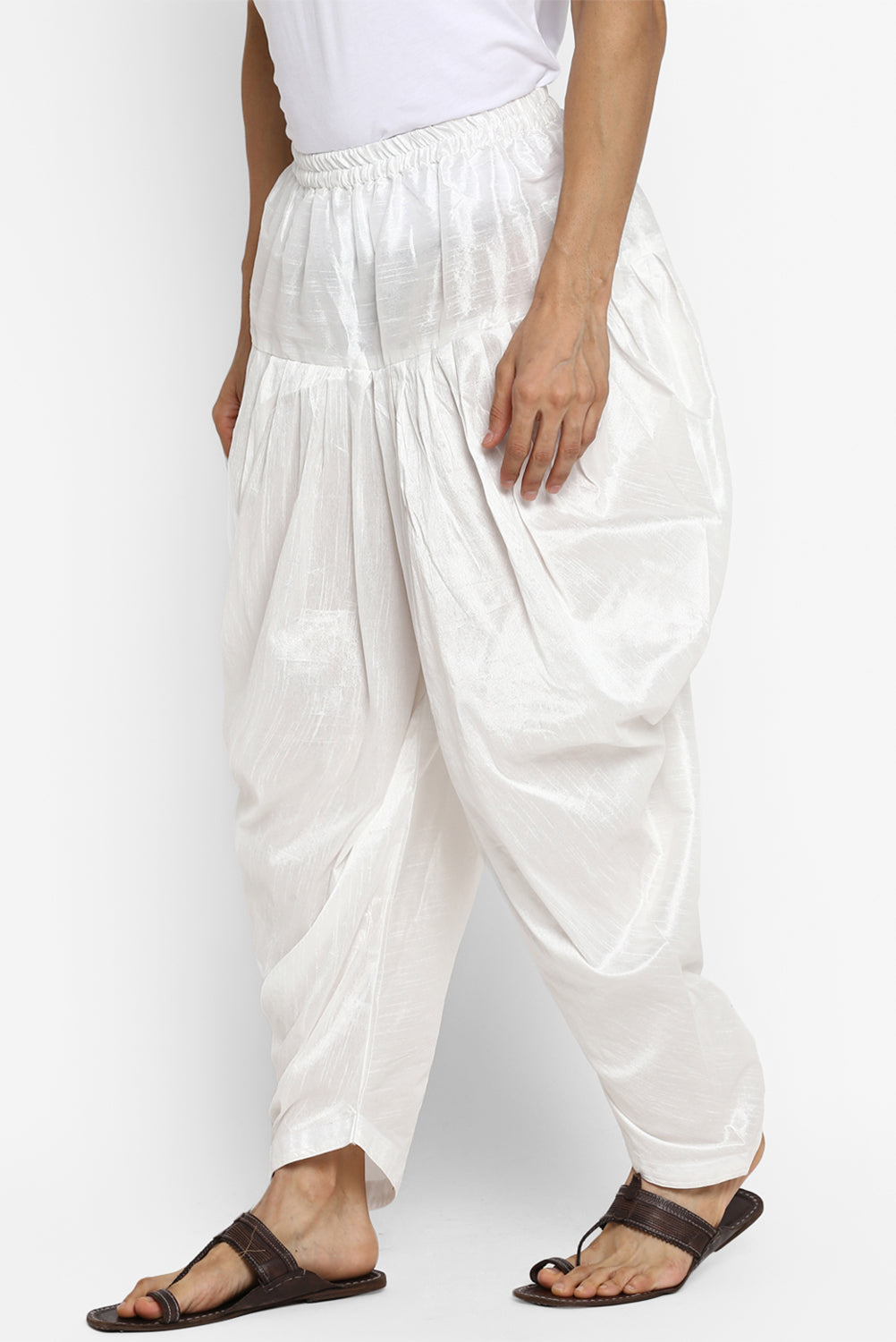 Mens Raw Silk Blend Pant Pajamas