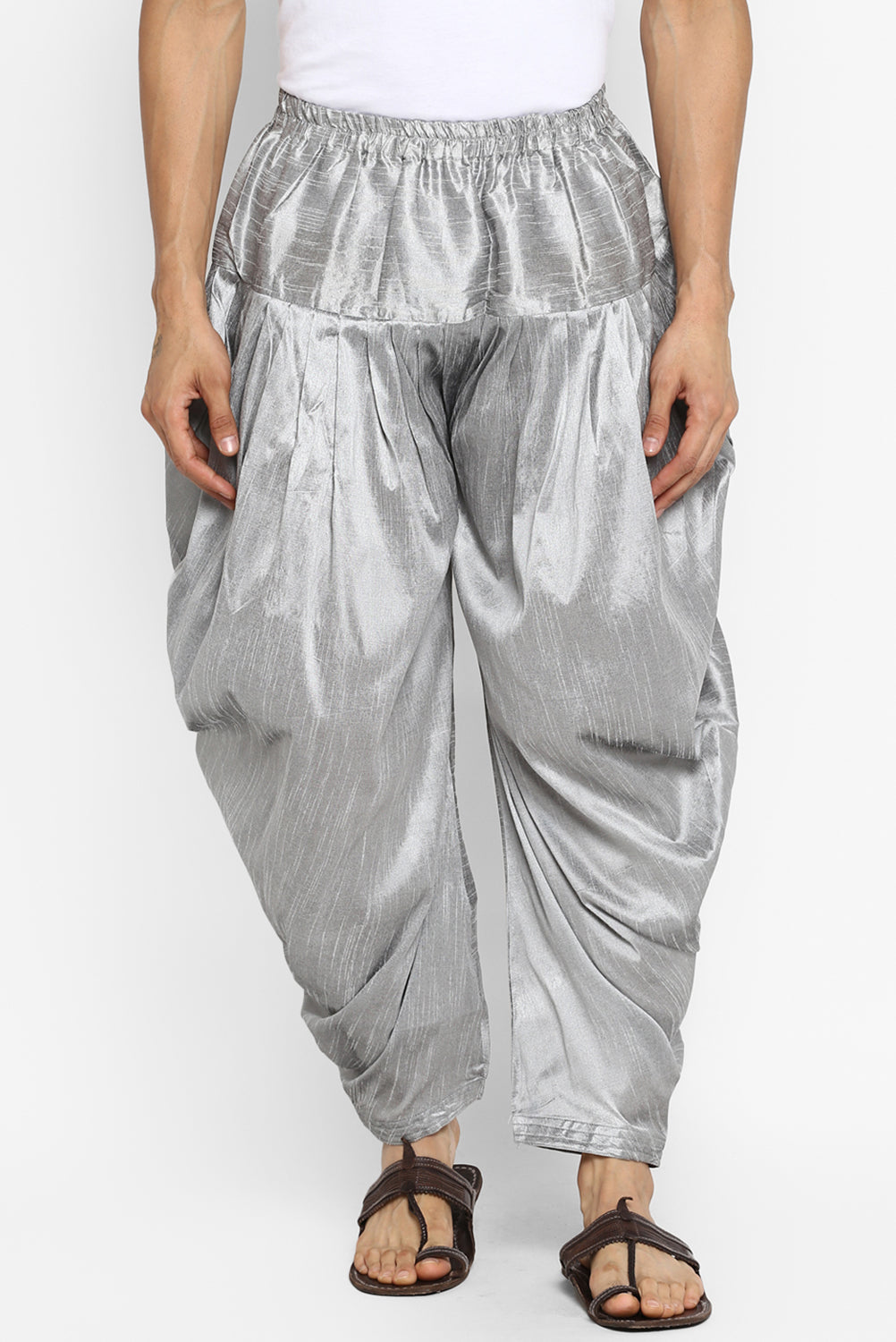 Mens Raw Silk Blend Pant Pajamas