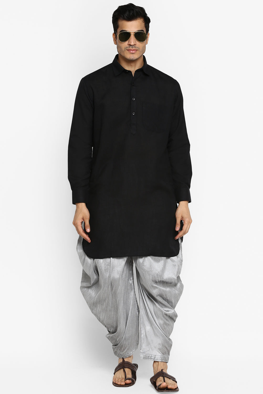 Mens Raw Silk Blend Pant Pajamas