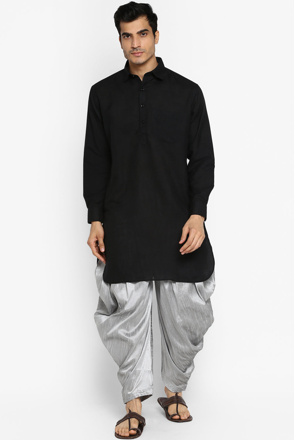 Mens Raw Silk Blend Pant Pajamas