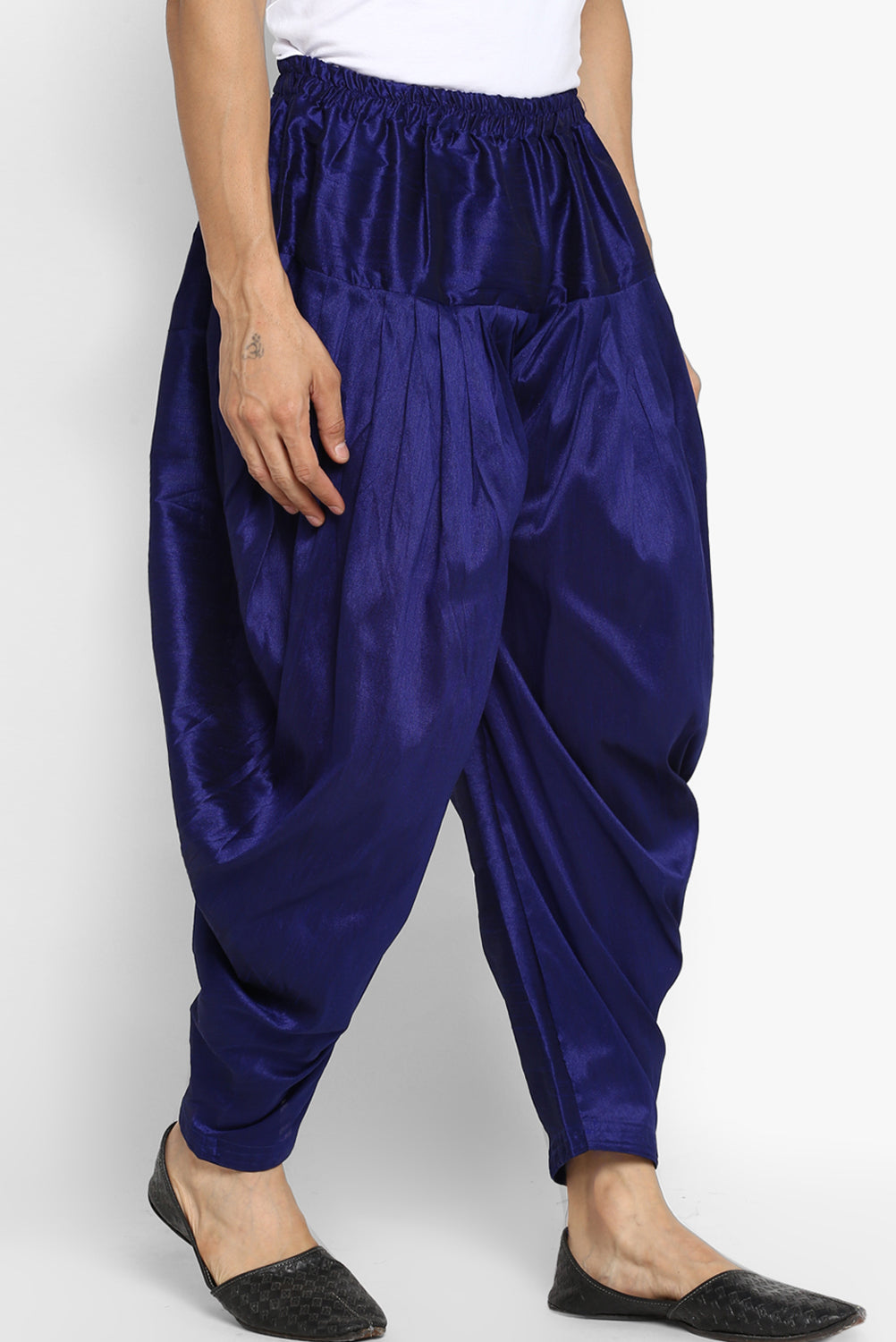 Mens Raw Silk Blend Pant Pajamas