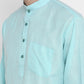 Mens Mandarin Collar Short Kurta