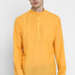 Mens Mandarin Collar Short Kurta