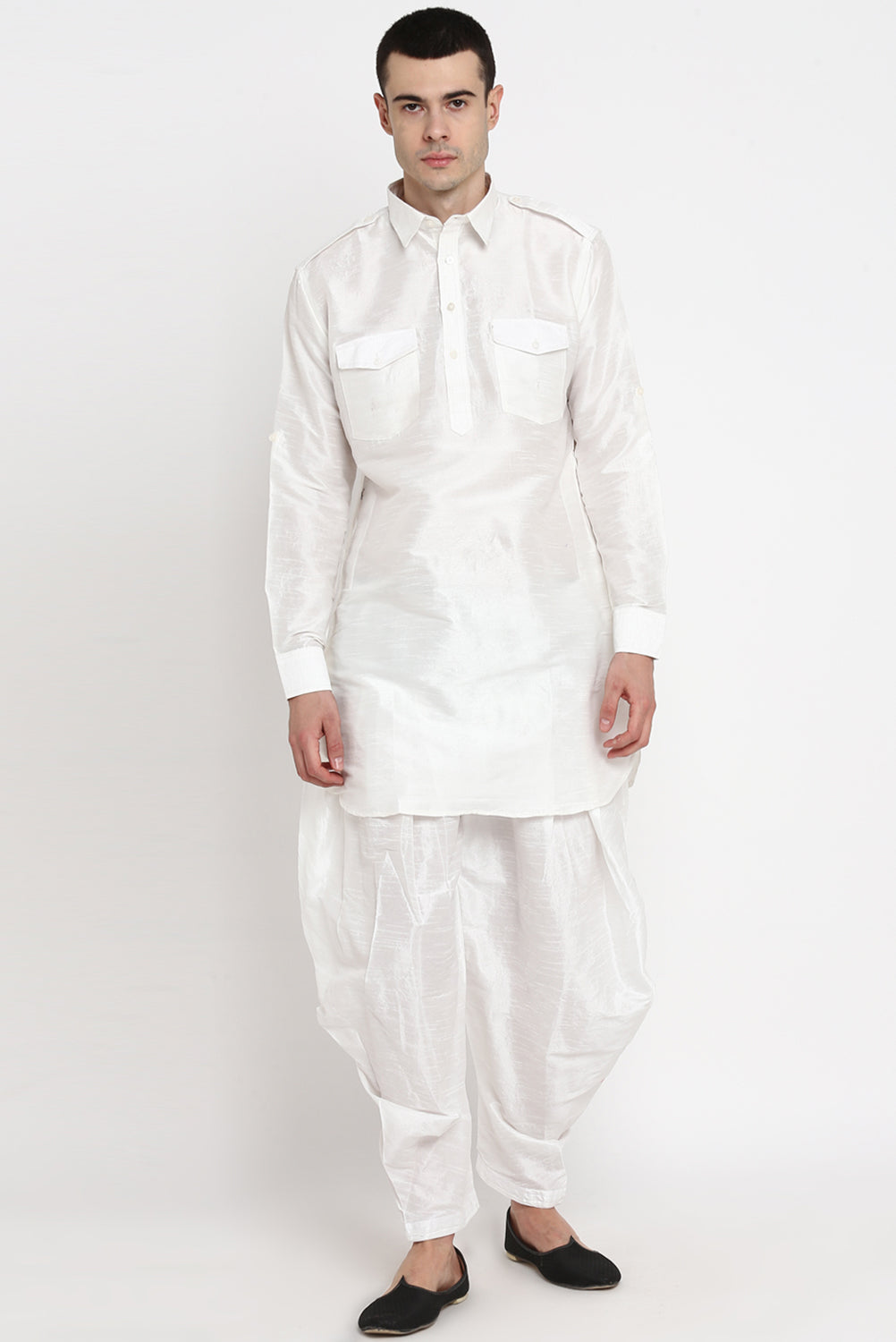 Mens Silk Pathani Suit Set