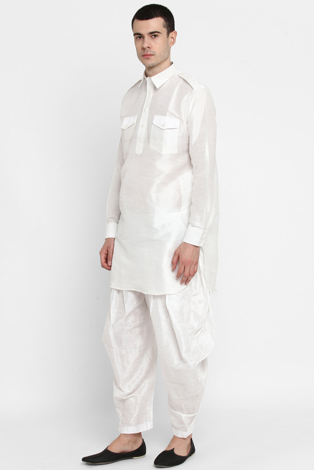 Mens Silk Pathani Suit Set