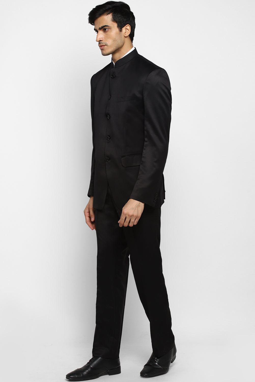 Mens Solid Bandhgala Suit