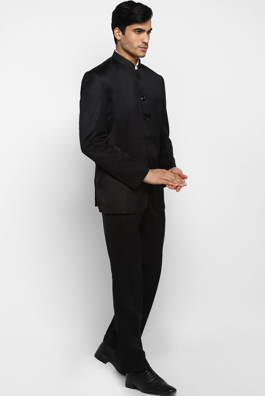 Mens Solid Bandhgala Suit