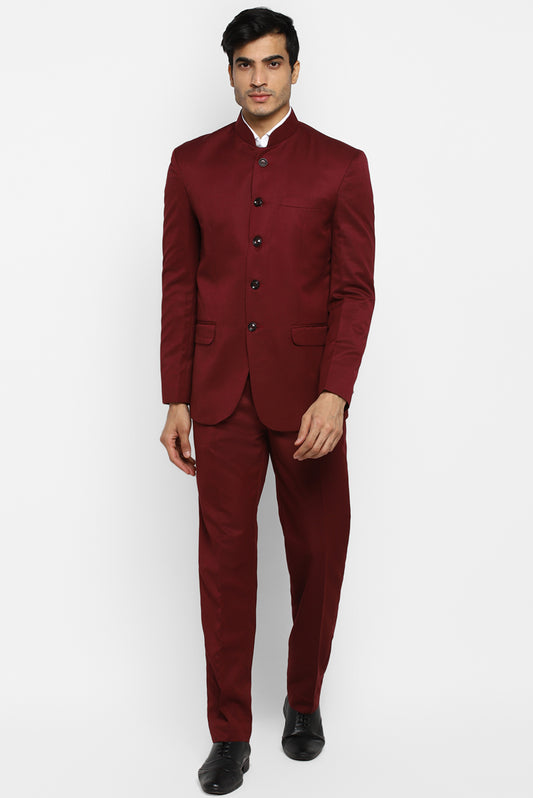 Mens Solid Bandhgala Suit