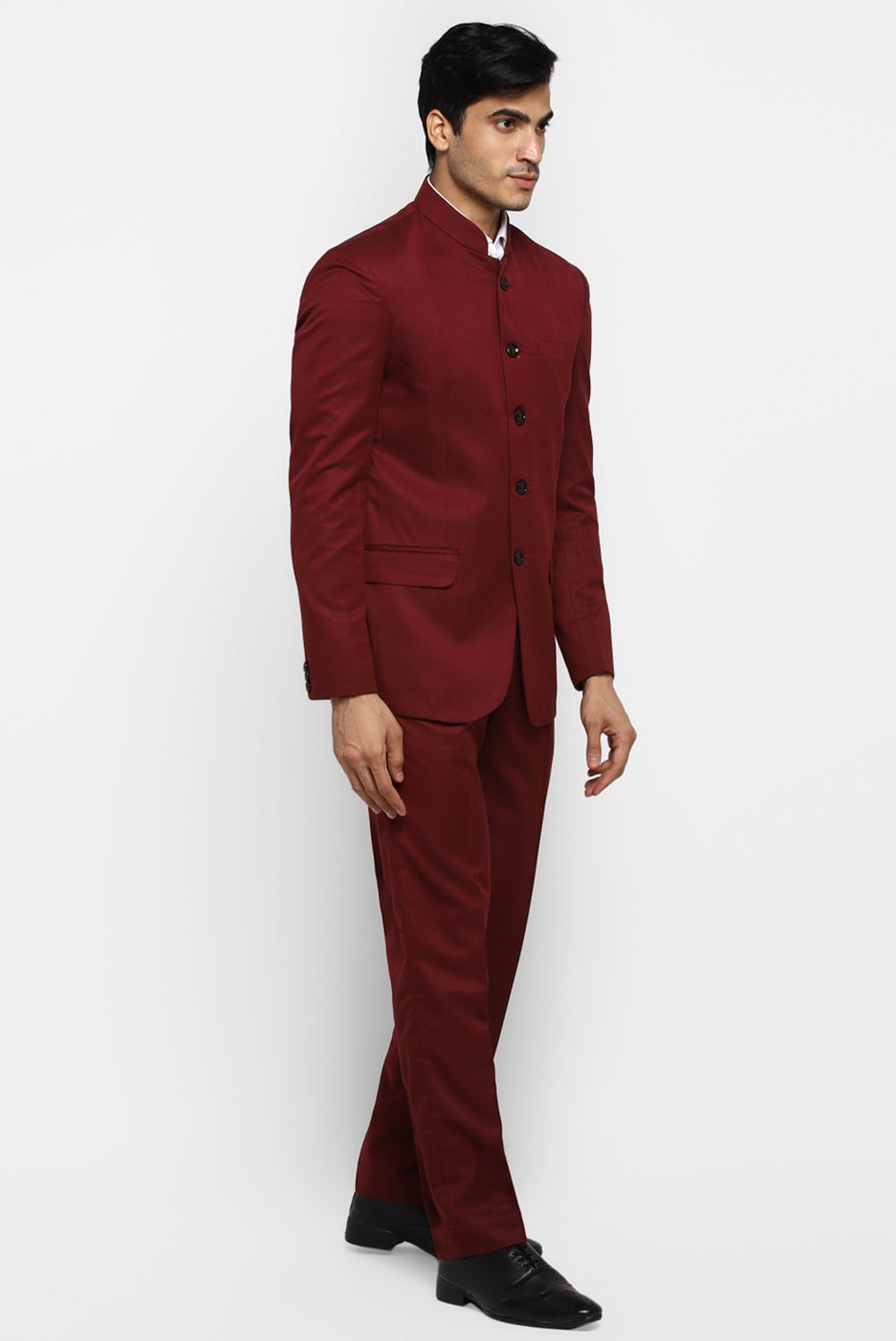 Mens Solid Bandhgala Suit