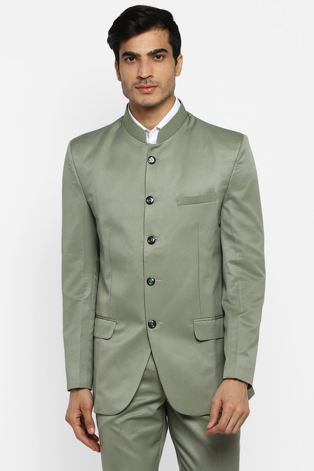 Mens Solid Bandhgala Suit