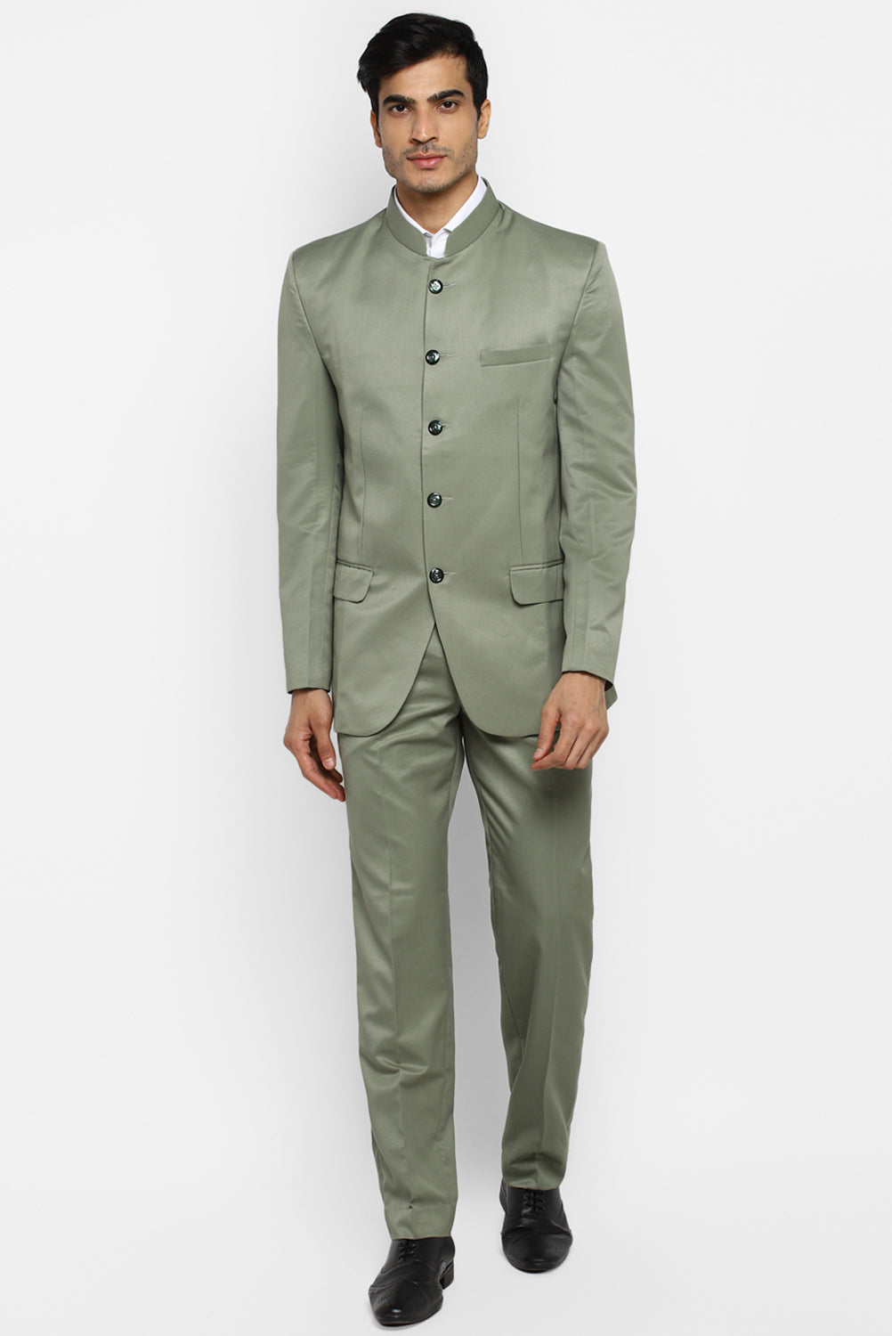 Mens Solid Bandhgala Suit