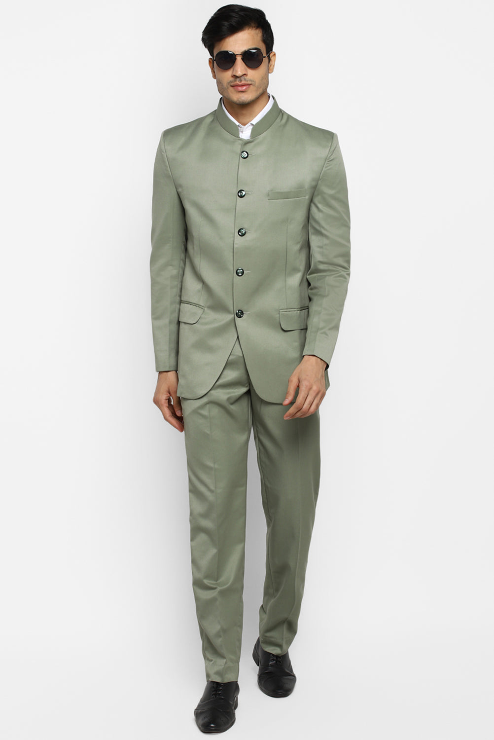 Mens Solid Bandhgala Suit