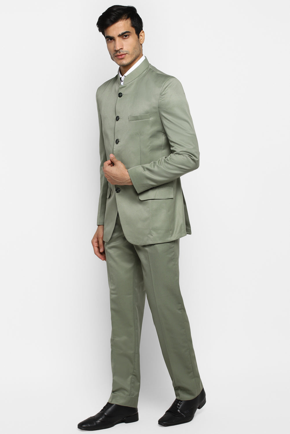 Mens Solid Bandhgala Suit