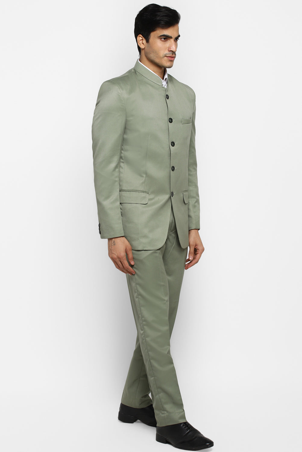 Mens Solid Bandhgala Suit