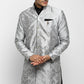 Mens Self Textured Indowestern With Pajamas