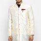 Mens Self Textured Indowestern With Pajamas