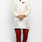 Mens Self Textured Indowestern With Pajamas