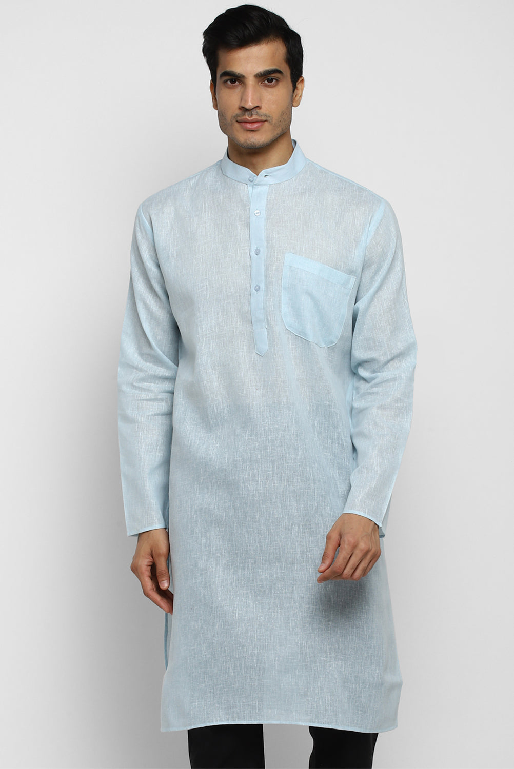 Mens Cotton Slub Kurta Pyjama Set