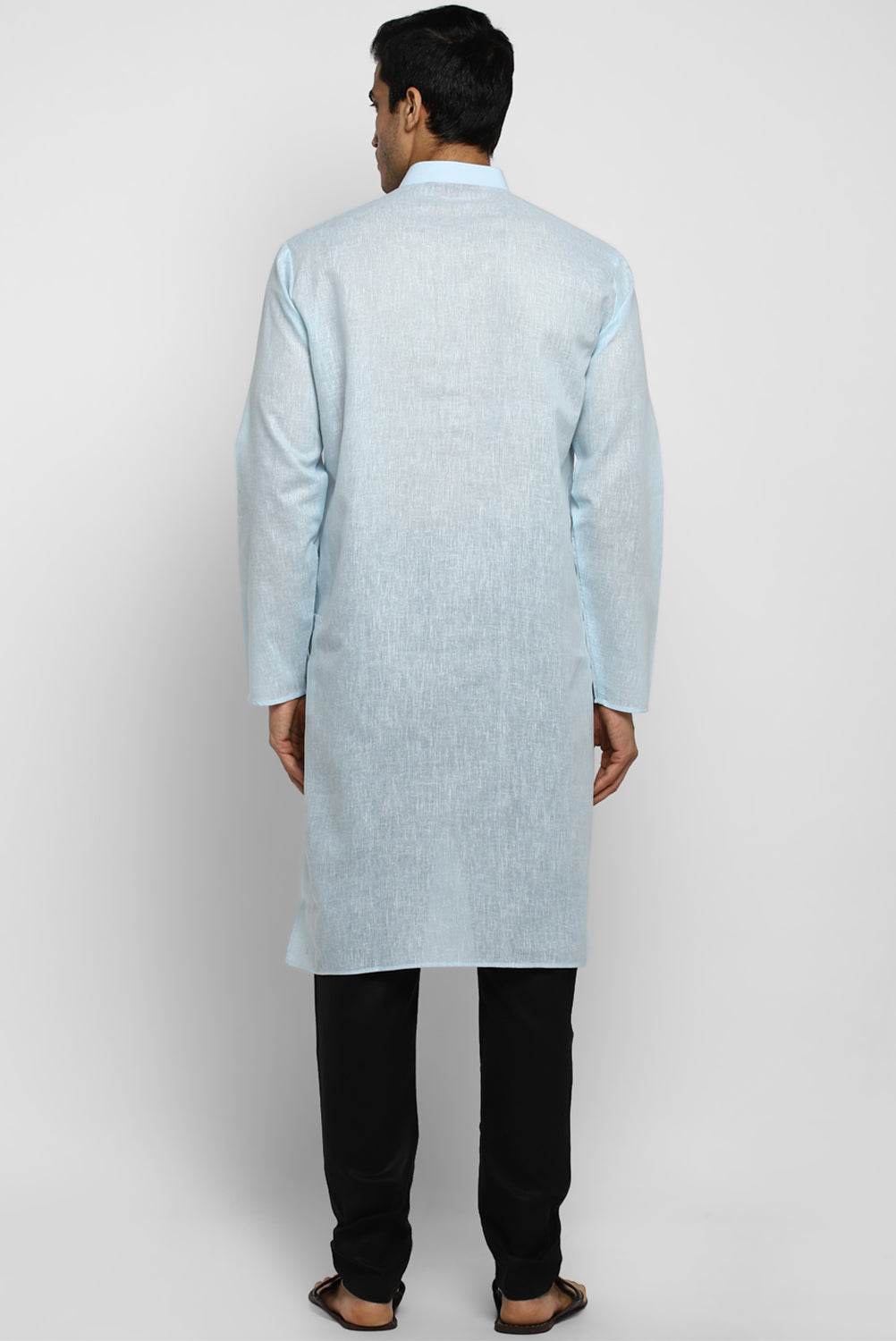 Mens Cotton Slub Kurta Pyjama Set