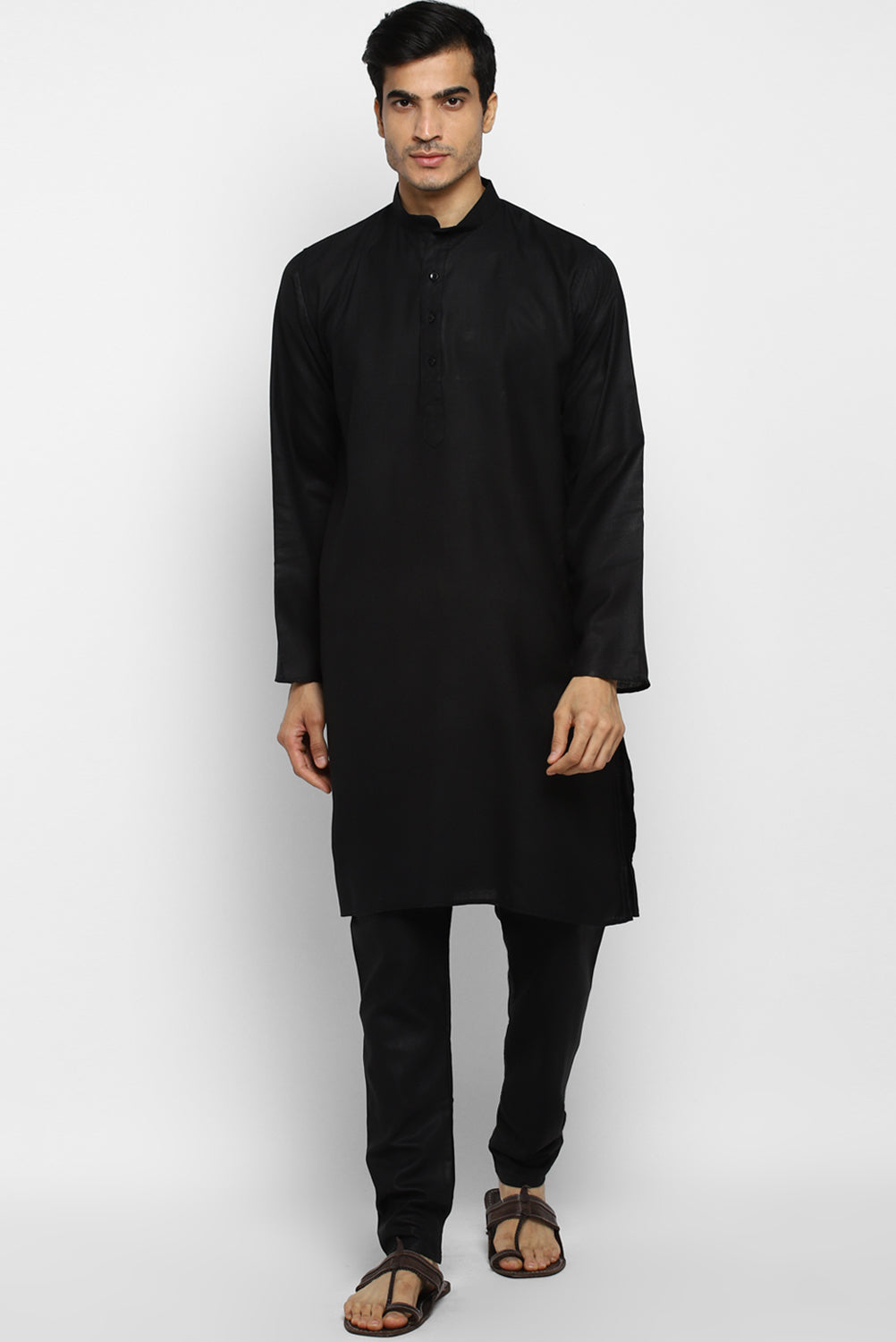 Mens Cotton Slub Kurta Pyjama Set