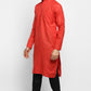 Mens Cotton Slub Kurta Pyjama Set