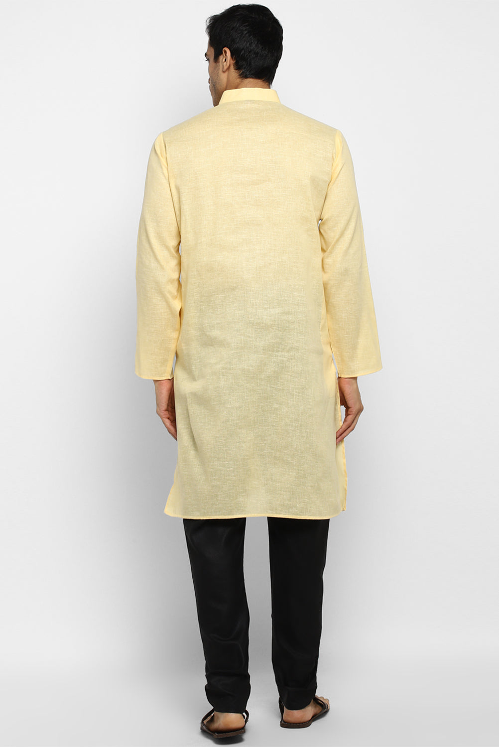 Mens Cotton Slub Kurta Pyjama Set