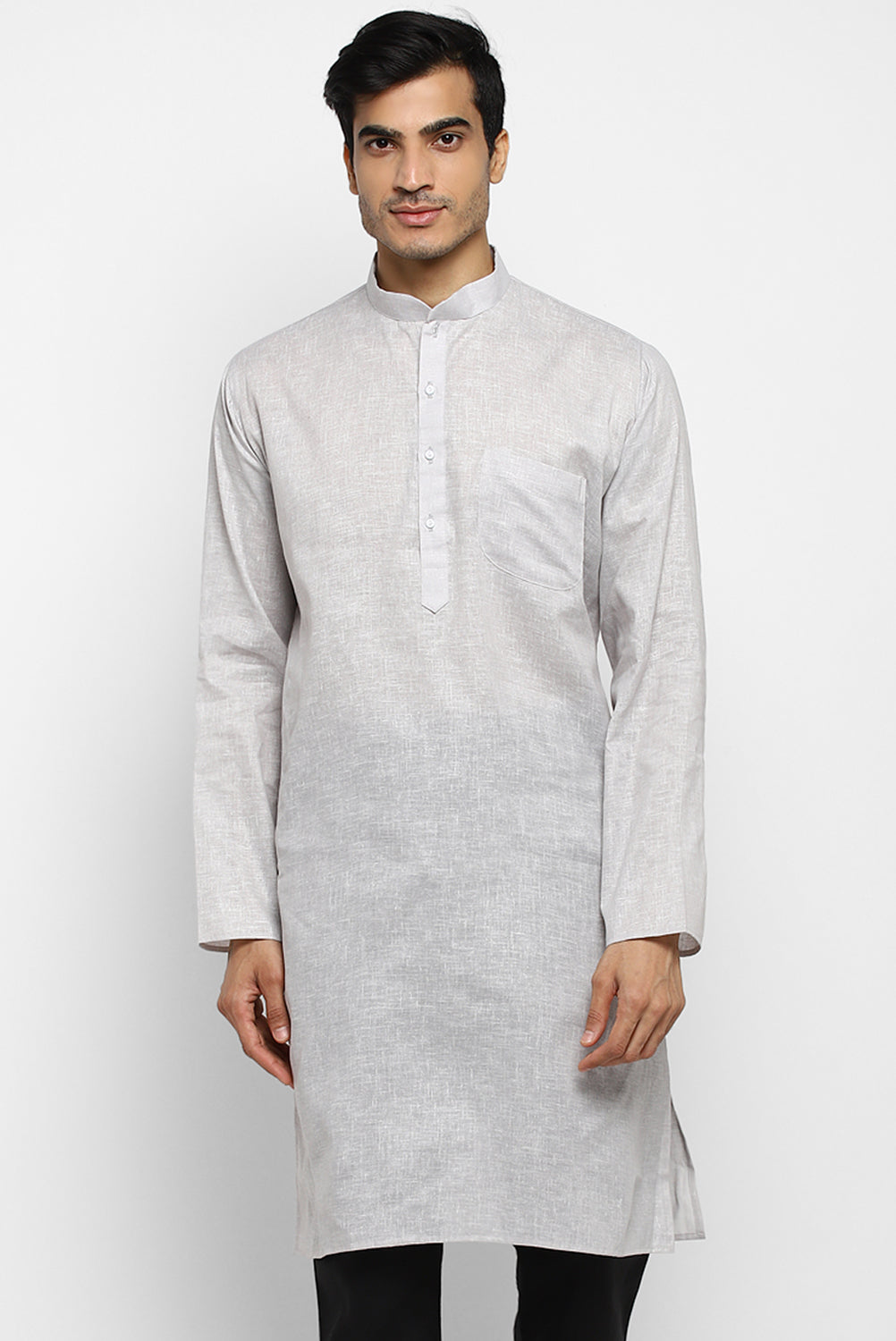 Mens Cotton Slub Kurta Pyjama Set