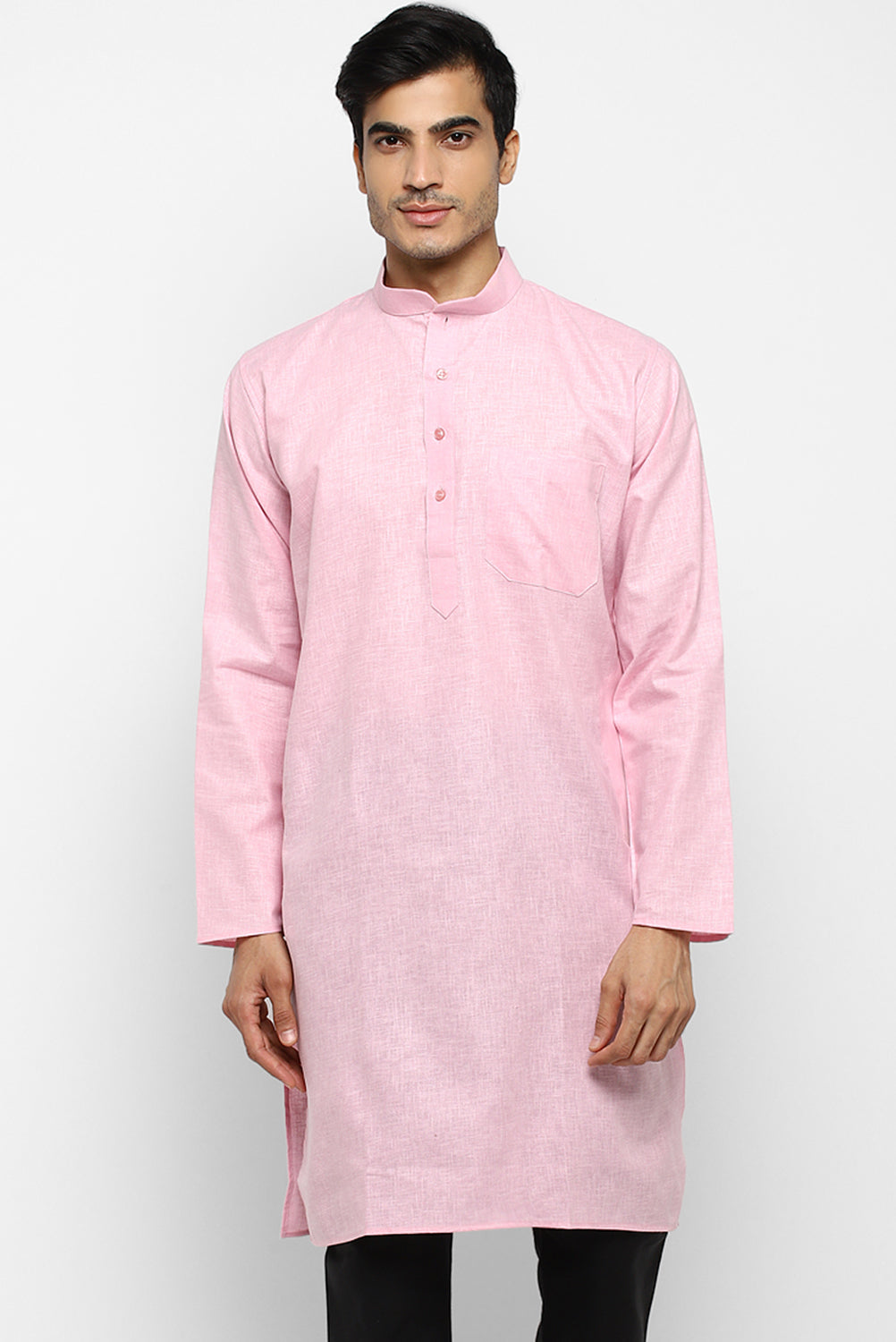 Mens Cotton Slub Kurta Pyjama Set