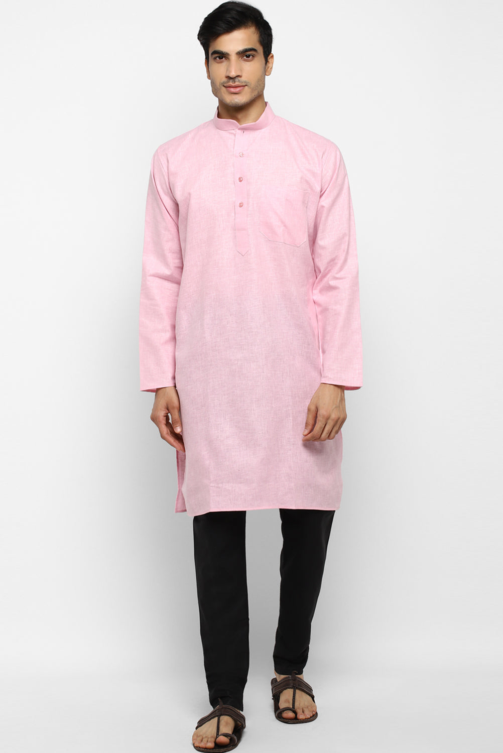 Mens Cotton Slub Kurta Pyjama Set