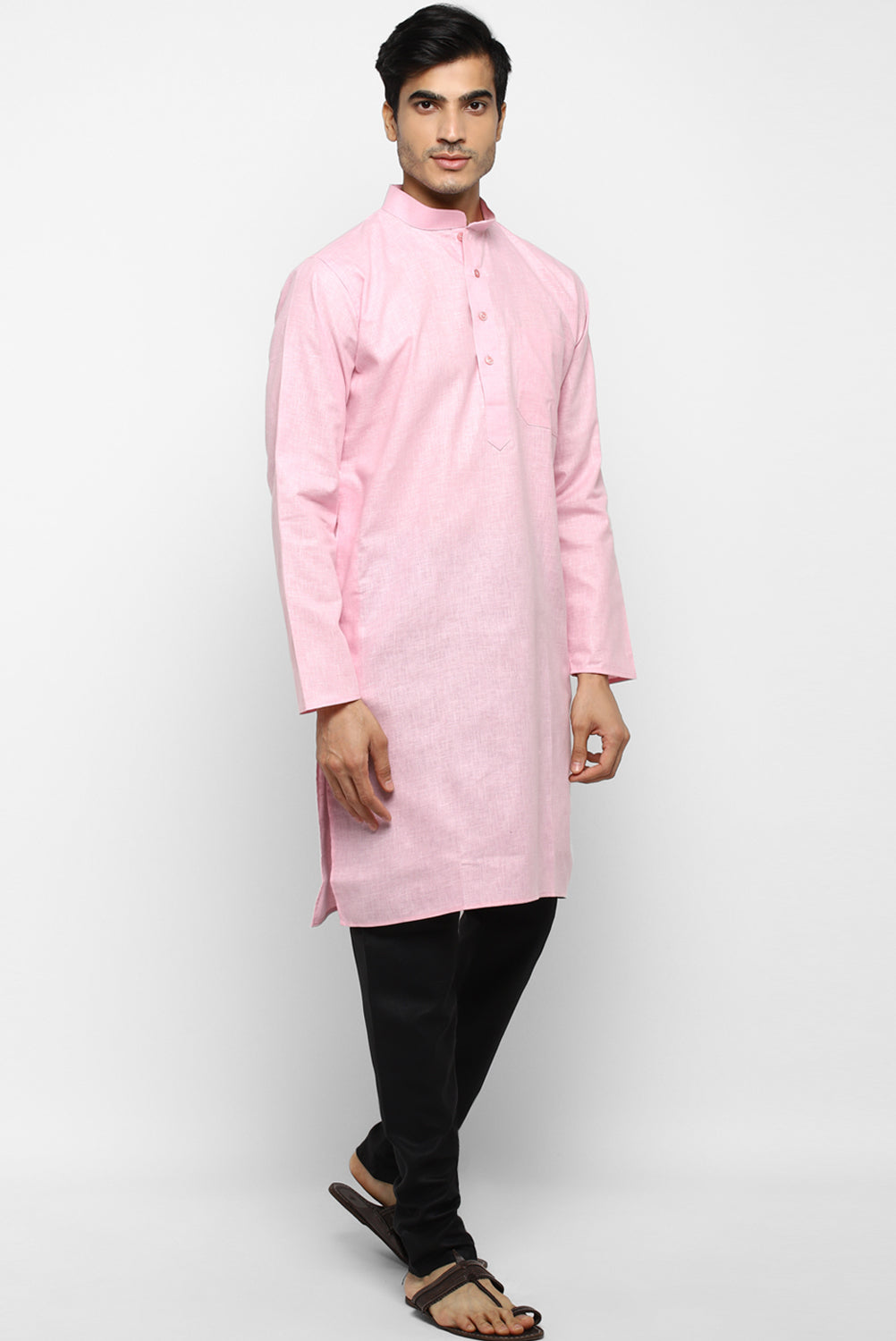 Mens Cotton Slub Kurta Pyjama Set