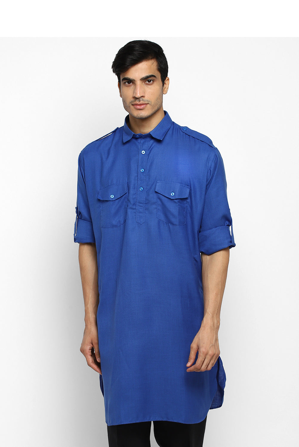 Mens Cotton Pathani Kurta Pant Set