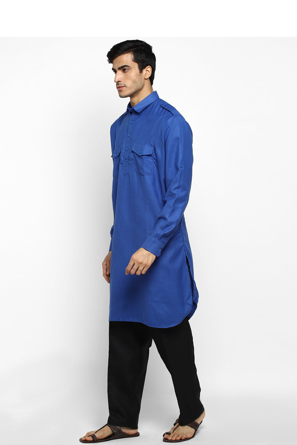 Mens Cotton Pathani Kurta Pant Set