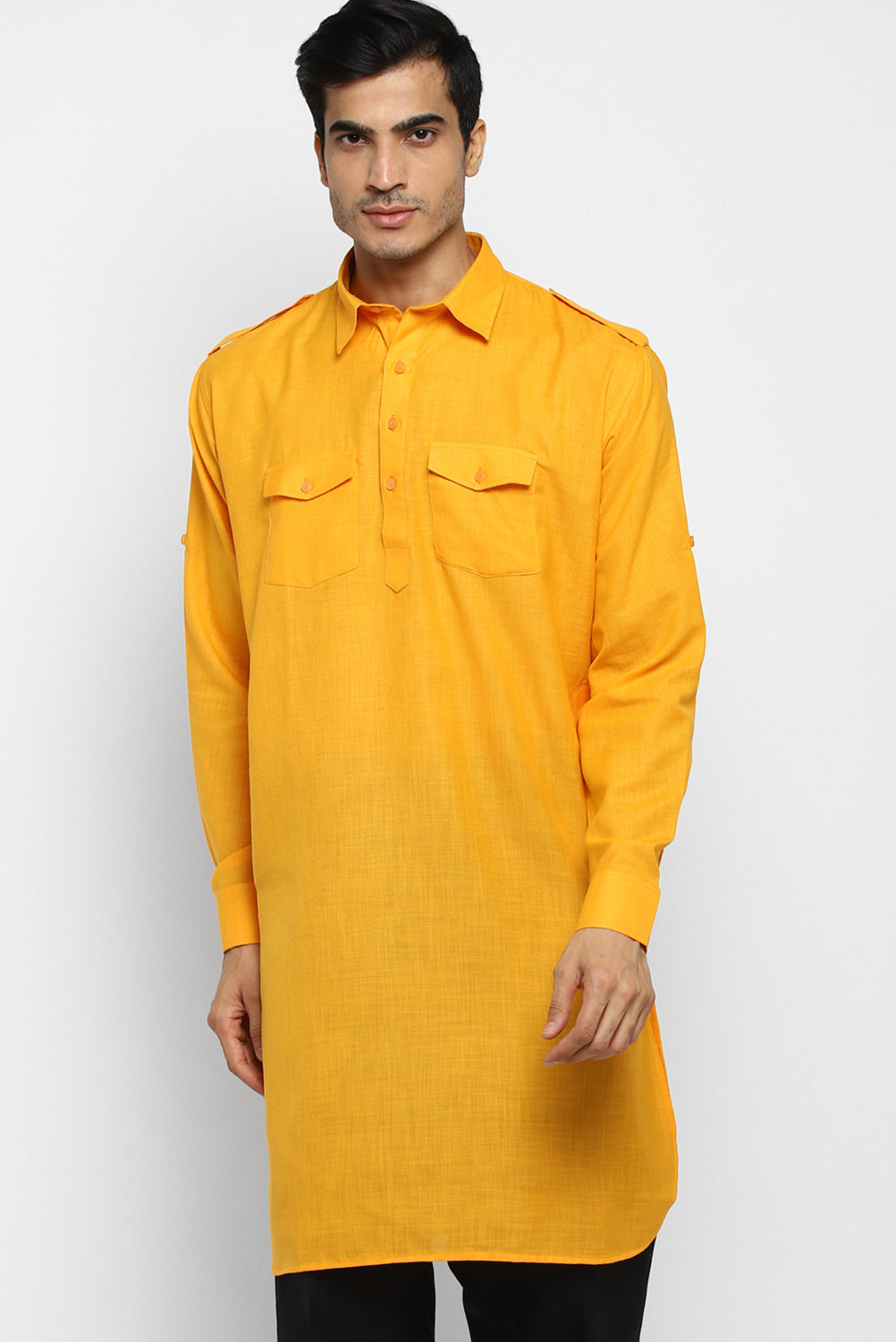 Mens Cotton Pathani Kurta Pant Set