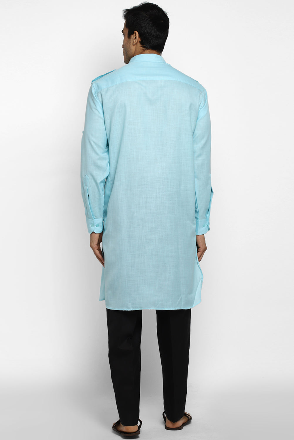 Mens Cotton Pathani Kurta Pant Set