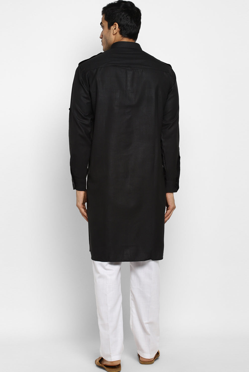 Mens Cotton Pathani Kurta Pant Set