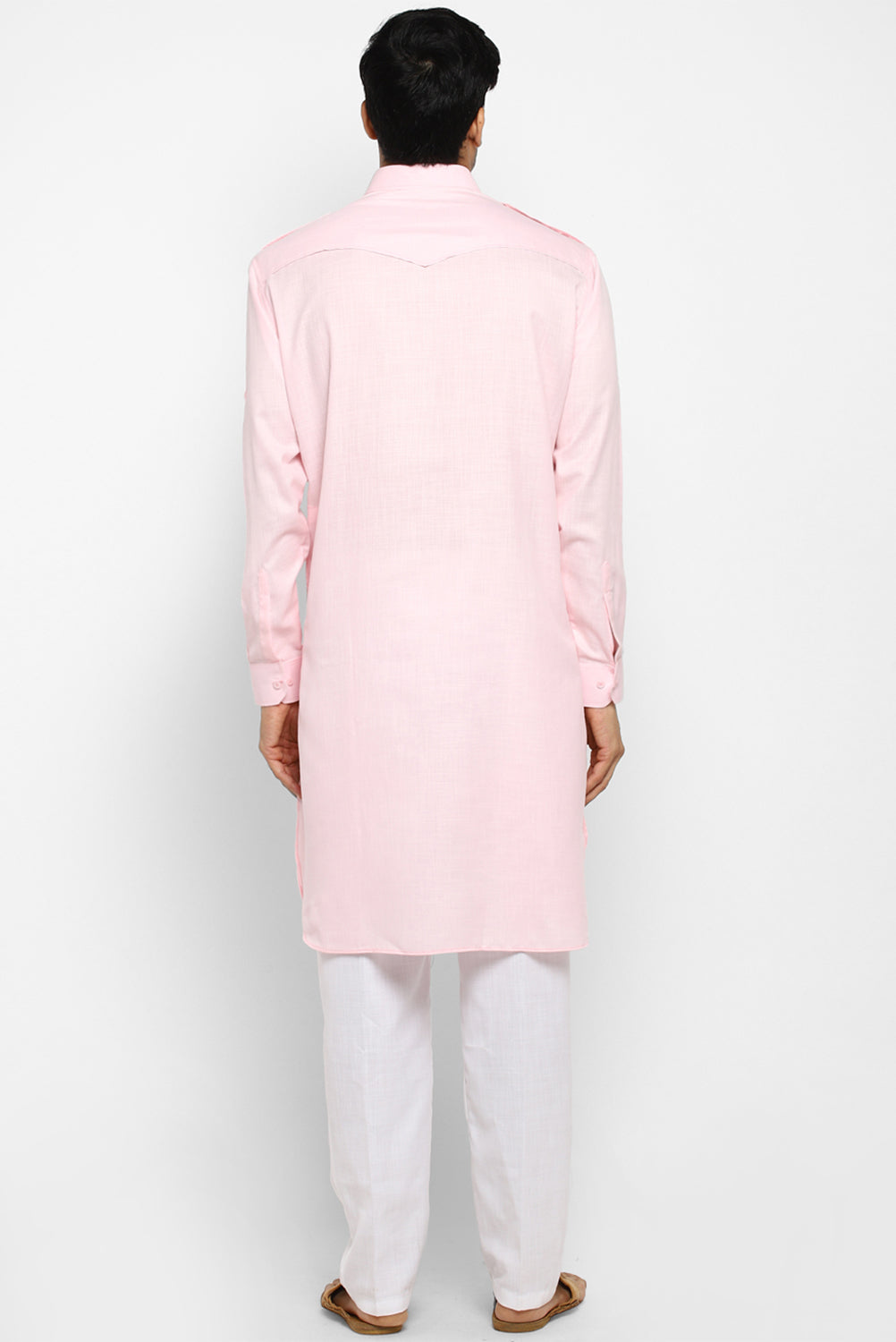 Mens Cotton Pathani Kurta Pant Set